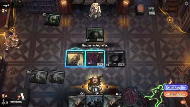 Watch MTG Arena Video Replay - Mono Black Aggro by Veromortis VS Mono Green Aggro by zvsgp5 - Alchemy Play