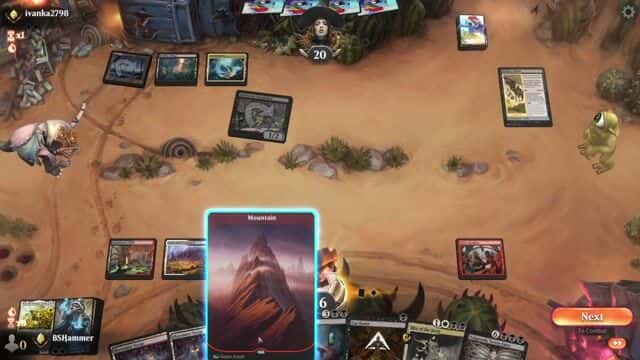 Watch MTG Arena Video Replay - Mardu Midrange by BSHammer VS Mono Black  by ivanka2798 - Standard Traditional Ranked