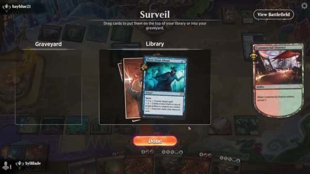 Watch MTG Arena Video Replay - Rogue by SylBlade VS 4 Color Reanimator by bayblue21 - Standard Traditional Ranked