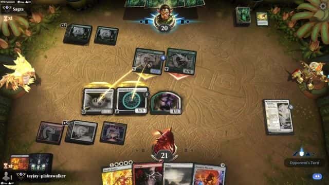 Watch MTG Arena Video Replay - Rogue by tayjay-plainswalker VS Mono Green by Sagra - Historic Ranked