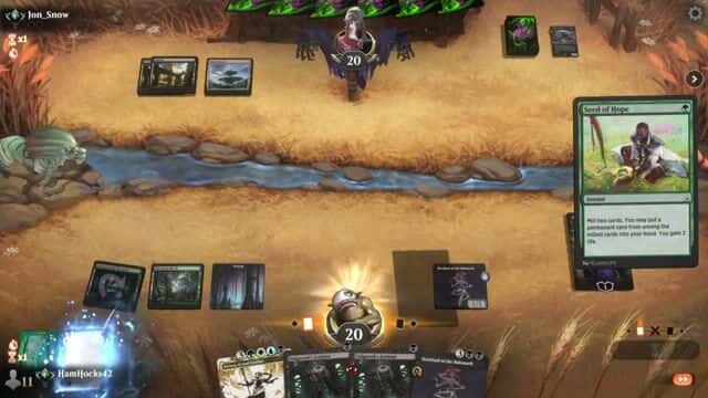 Watch MTG Arena Video Replay - Golgari Midrange by HamHocks42 VS Mono Black Aggro by Jon_Snow - Standard Traditional Ranked