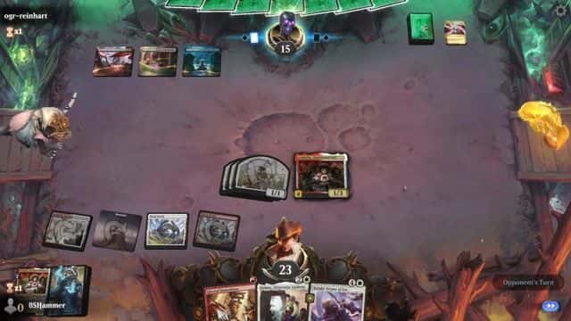 Watch MTG Arena Video Replay - Boros Aggro by BSHammer VS Naya Control by ogr-reinhart - Standard Play