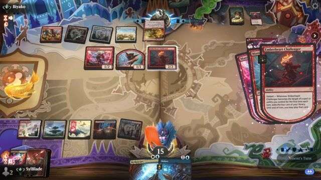 Watch MTG Arena Video Replay - Jeskai Dragons by SylBlade VS Boros Convoke by Biyako - Standard Traditional Ranked