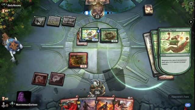 Watch MTG Arena Video Replay - Red Deck Wins by MaremmanFurioso VS Selesnya Enchantments by OnlyMeows - Explorer Ranked