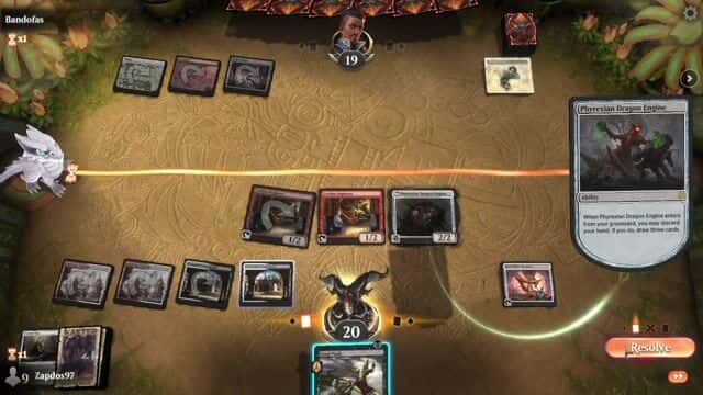 Watch MTG Arena Video Replay - Mardu Greasefang by Zapdos97 VS Mardu Aggro by Bandofas - Historic Event