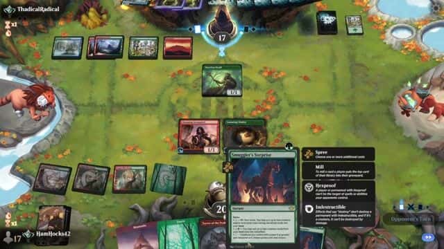 Watch MTG Arena Video Replay - Rogue by HamHocks42 VS Domain Ramp by ThadicalRadical - Standard Traditional Ranked