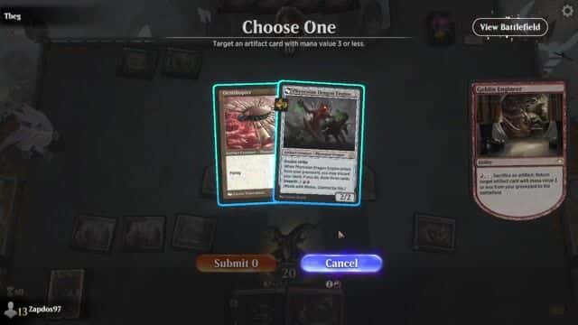 Watch MTG Arena Video Replay - Mardu Midrange by Zapdos97 VS Mono Green Aggro by Tbeg - Historic Event