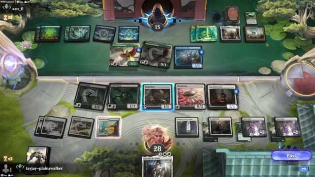 Watch MTG Arena Video Replay - Azorius Aggro by tayjay-plainswalker VS Simic Midrange by arn_0 - Historic Ranked