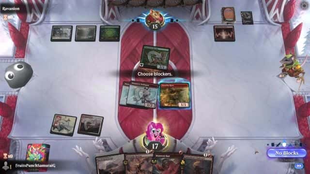 Watch MTG Arena Video Replay - Boros Aggro by FruitsPunchSamuraiG VS Rogue by Ravanion - Standard Event