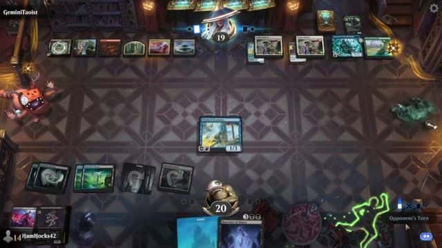 Watch MTG Arena Video Replay - Dimir Midrange by HamHocks42 VS Bant Midrange by GeminiTaoist - Standard Challenge Match