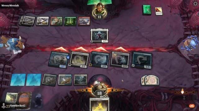 Watch MTG Arena Video Replay - Azorius Midrange by HamHocks42 VS Naya Control by MesssyMessiah - Standard Challenge Match