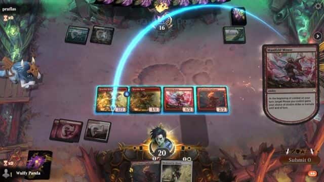 Watch MTG Arena Video Replay - Boros Aggro by Wulfy Panda VS Bant Midrange by pruflas - Standard Play