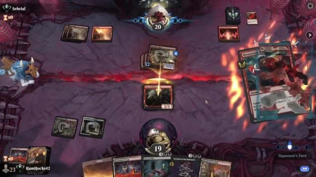 Watch MTG Arena Video Replay - Mardu Midrange by HamHocks42 VS Mono Red  by Sehrial  - Standard Ranked