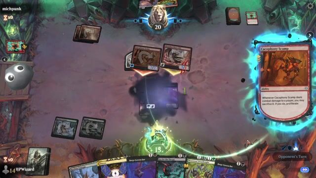 Watch MTG Arena Video Replay - Rogue by HPWizard VS Rakdos Aggro by michpunk - Standard Event