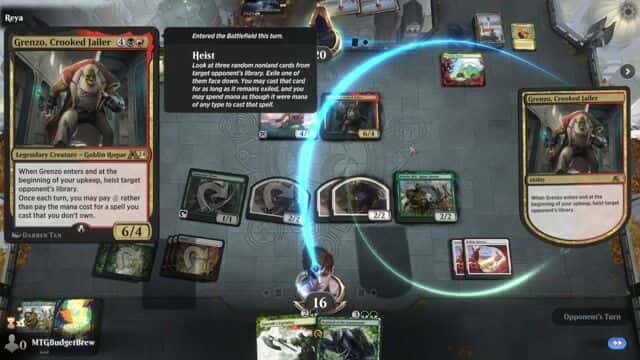 Watch MTG Arena Video Replay - Selesnya Landfall by MTGBudgetBrew VS Golgari Reanimator by Reya - Historic Play