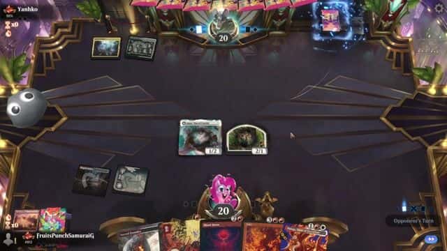 Watch MTG Arena Video Replay - Boros Energy by FruitsPunchSamuraiG VS 5 Color Omnath by Yanhko - Timeless Traditional Ranked