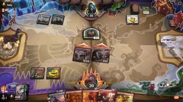 Watch MTG Arena Video Replay - Mono Red Aggro by A$AP  VS Abzan Control by halu - Standard Ranked