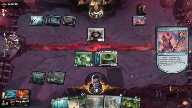 Watch MTG Arena Video Replay - Simic Artifacts by Bongwizard VS Azorius Artifacts by hashields - Standard Traditional Ranked