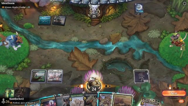 Watch MTG Arena Video Replay - Rogue by HamHocks42 VS Kinnan, Bonder Prodigy by SilentStorm - Historic Brawl Challenge Match