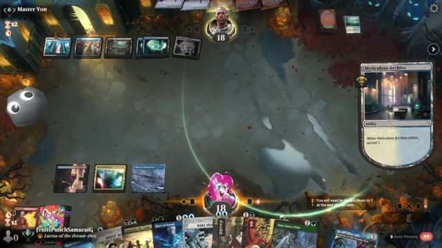 Watch MTG Arena Video Replay - Tainted Pact by FruitsPunchSamuraiG VS Esper Midrange by Master Von - Timeless Traditional Ranked