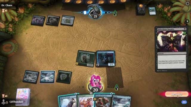 Watch MTG Arena Video Replay - Simic Poison by GBThundaII VS Rogue by Dr. Chaos - Explorer Play