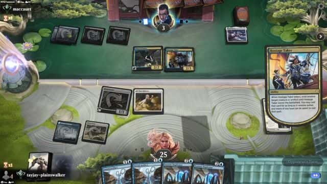 Watch MTG Arena Video Replay - Azorius Artifacts by tayjay-plainswalker VS Dimir Midrange by maccauet - Historic Ranked