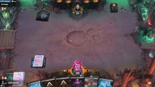 Watch MTG Arena Video Replay - Mono Black Aggro by GBThundaII VS Mono Black Aggro by Jivinsky - Standard Play