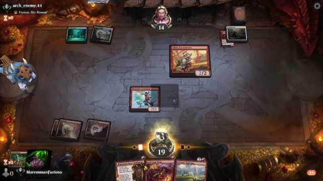 Watch MTG Arena Video Replay - Red Deck Wins by MaremmanFurioso VS 5 Color Enigmatic  by arch_enemy.44 - Explorer Ranked