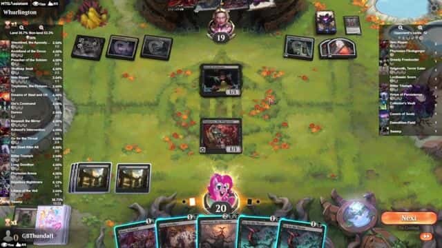 Watch MTG Arena Video Replay - Mono Black Control by GBThundaII VS Mono Black Aggro by Whurlington - Standard Play