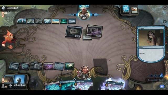 Watch MTG Arena Video Replay - Dimir Control by MikuMikuMi VS Bant Spirits by Lumberjack - Explorer Traditional Ranked