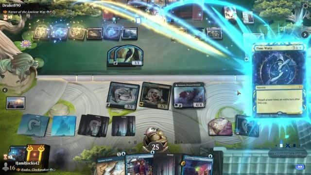 Watch MTG Arena Video Replay - Rusko, Clockmaker by HamHocks42 VS Narset of the Ancient Way by Drake890 - Historic Brawl