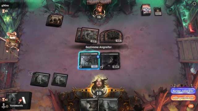 Watch MTG Arena Video Replay - Mono Black Aggro by Veromortis VS Mono Red Aggro by g00ru - Alchemy Play