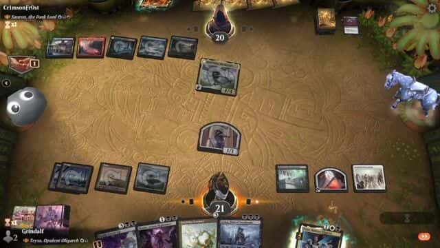 Watch MTG Arena Video Replay - Rogue by Grindalf VS Sauron, the Dark Lord by Cr1msonFr0st - Historic Brawl