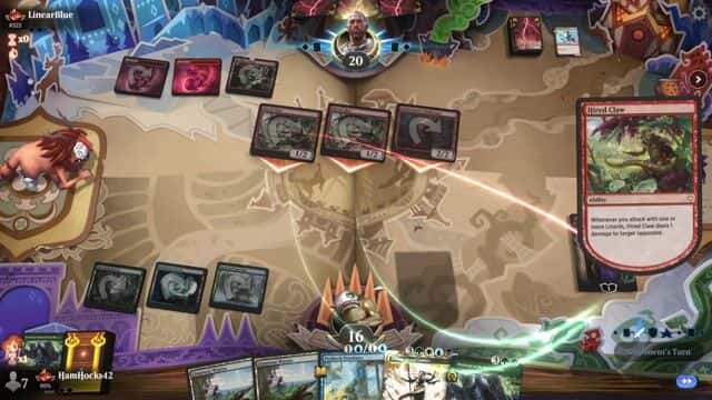 Watch MTG Arena Video Replay - Sultai Midrange by HamHocks42 VS Mono Red Aggro by LinearBlue - Standard Traditional Ranked