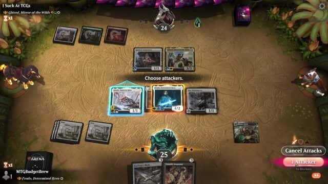 Watch MTG Arena Video Replay - Rogue by MTGBudgetBrew VS Ghired, Mirror of the Wilds by I Suck At TCGs - Historic Brawl