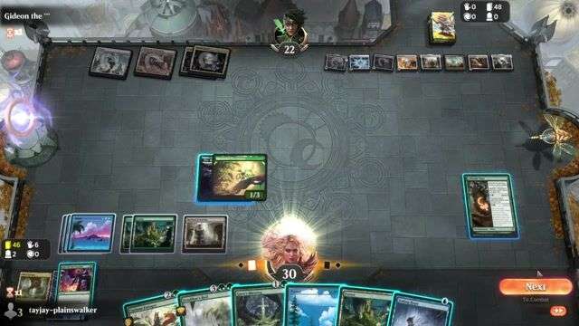 Watch MTG Arena Video Replay - Simic Landfall by tayjay-plainswalker VS Artifacts by Gideon the *** - Historic Play