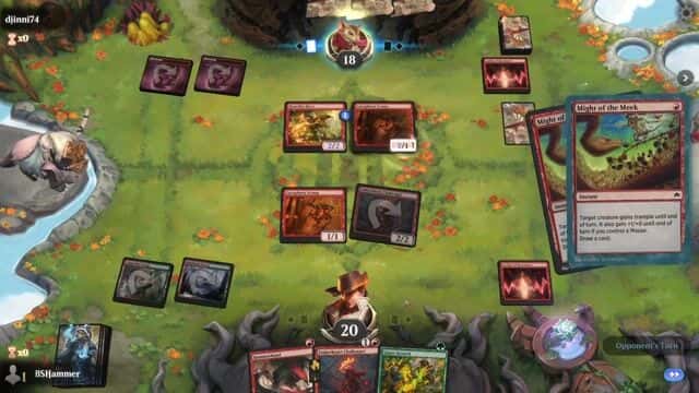 Watch MTG Arena Video Replay - Gruul Aggro by BSHammer VS Mono Red Midrange by djinni74 - Standard Play