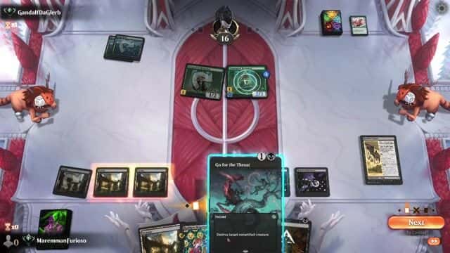 Watch MTG Arena Video Replay - Mono Black Control by MaremmanFurioso VS Simic Aggro by GandalfDaGlerb - Standard Ranked