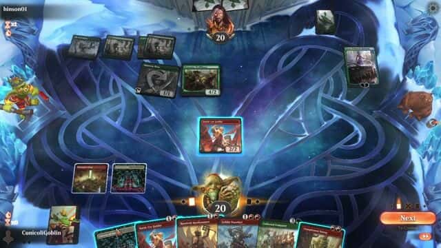 Watch MTG Arena Video Replay - Gruul Aggro by CunicoliGoblin VS Mono Green Midrange by hinson01 - Explorer Traditional Play