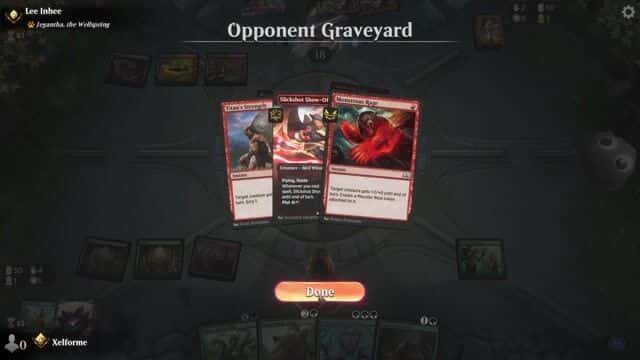 Watch MTG Arena Video Replay - Mono Green Control by Xelforme VS Rakdos Aggro by Lee Inhee - Explorer Ranked