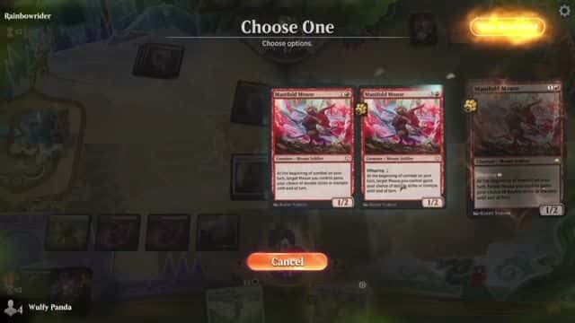 Watch MTG Arena Video Replay - Boros Aggro by Wulfy Panda VS Mono Red Control by Rainbowrider - Standard Play