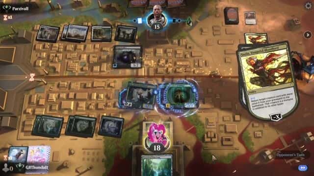 Watch MTG Arena Video Replay - Simic Poison by GBThundaII VS Esper Doom by Parzivall - Explorer Ranked