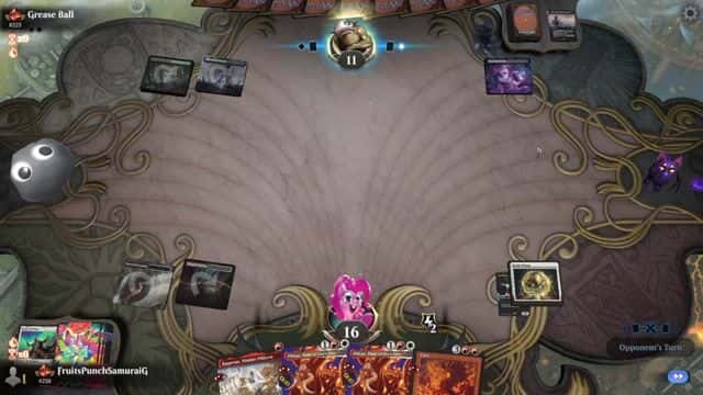 Watch MTG Arena Video Replay - Boros Energy by FruitsPunchSamuraiG VS Golgari Storm by Grease Ball - Timeless Traditional Ranked