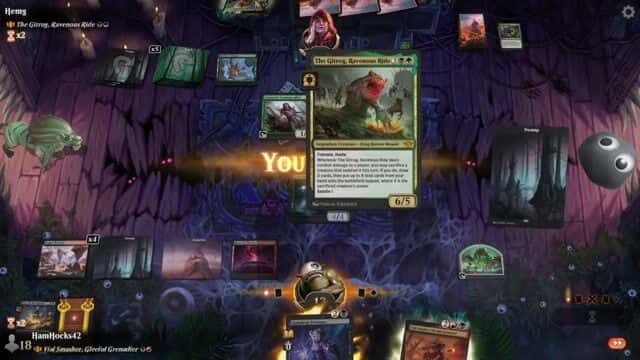 Watch MTG Arena Video Replay - Vial Smasher, Gleeful Grenadier by HamHocks42 VS The Gitrog, Ravenous Ride by Hemg - Standard Brawl