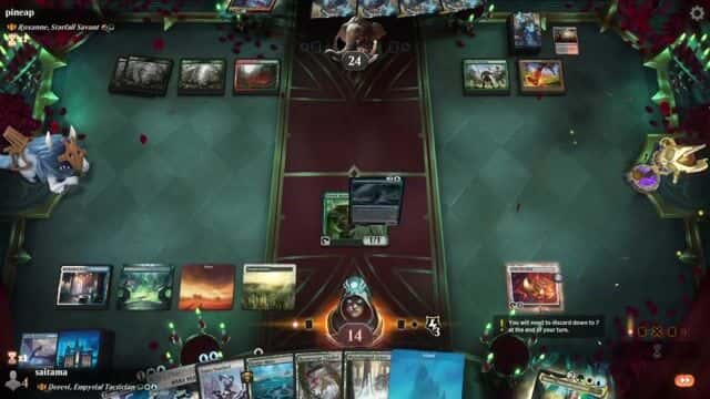 Watch MTG Arena Video Replay - Derevi, Empyrial Tactician by saitama VS Roxanne, Starfall Savant by pineap - Historic Brawl