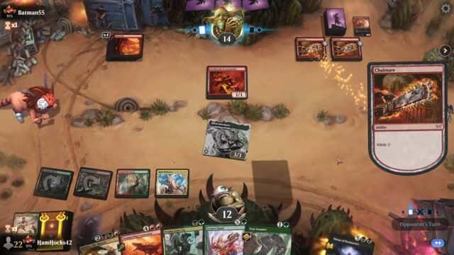 Watch MTG Arena Video Replay - Jund Aggro by HamHocks42 VS Mono Red  by Batman55 - Standard Ranked