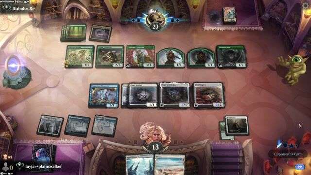 Watch MTG Arena Video Replay - Azorius Artifacts by tayjay-plainswalker VS Mono Green Toxic by Diabolus Dei - Historic Ranked