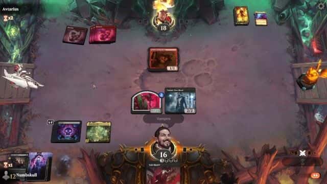 Watch MTG Arena Video Replay - Mono Black Aggro by Numbskull VS Mono Red Midrange by Avtarius - Standard Event