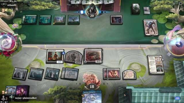 Watch MTG Arena Video Replay - Azorius Artifacts by tayjay-plainswalker VS Mono Green by Athan81 - Historic Ranked