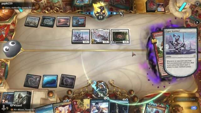 Watch MTG Arena Video Replay - Rogue by HPWizard VS Satya, Aetherflux Genius by papki239 - Historic Brawl